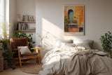 Paul Sinus Wandbild in 40x60cm Walls of Summer – Sonnendurchflutete Hausfassade mit mediterranem Balkon und impressionistischen Farbakzenten