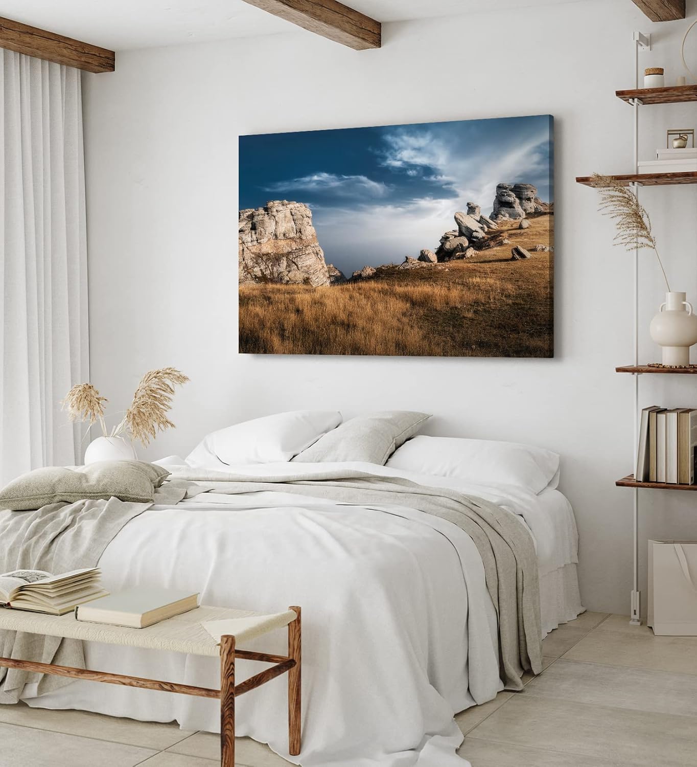 Paul Sinus Wandbild 120x80cm Felsen Felsformation Berge Natur schottische Landschaft