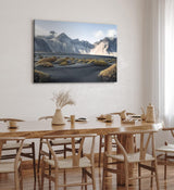 Paul Sinus Wandbild 120x80cm Klifatindur Island Berg schwarzer Strand isländische Landschaft