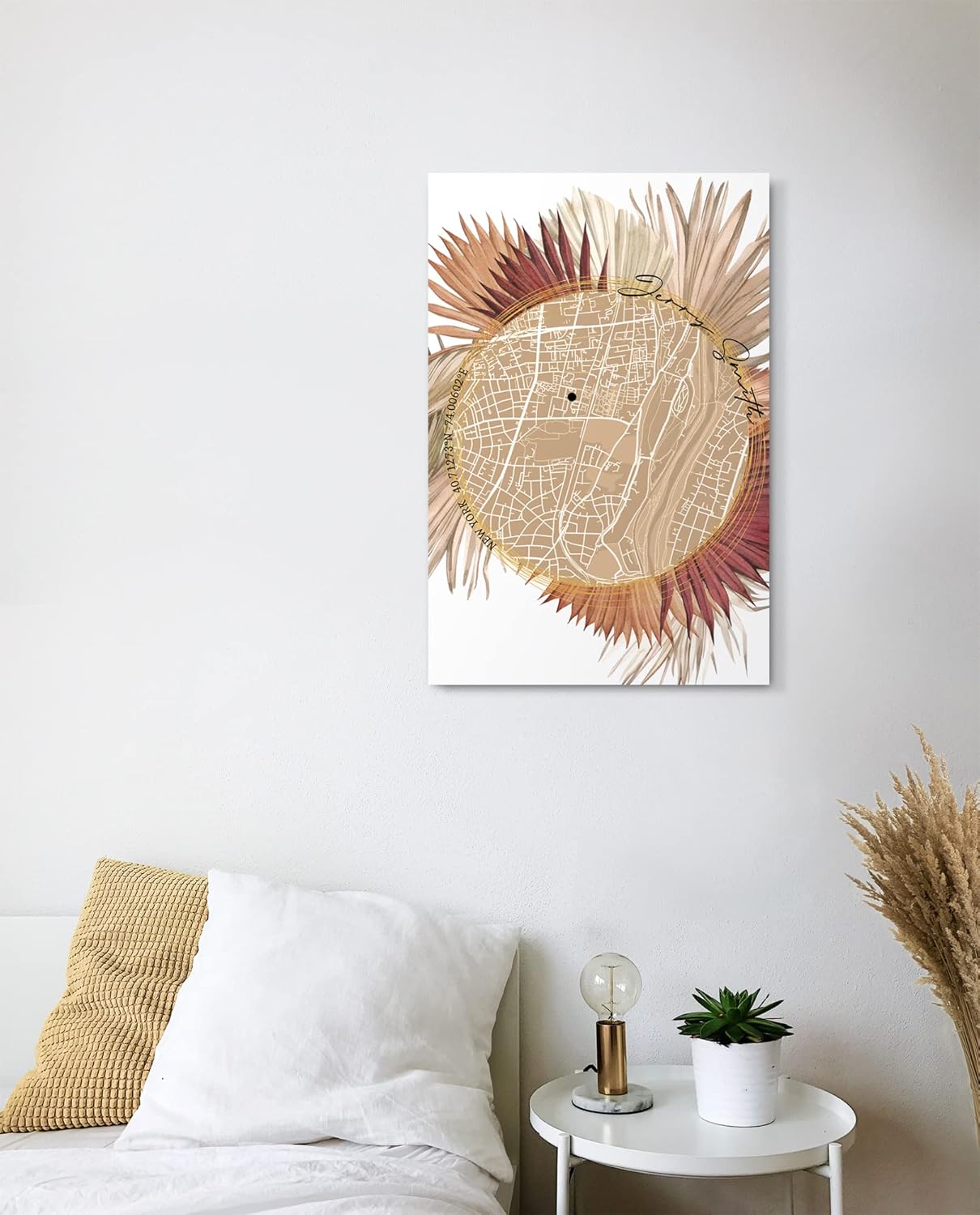 Paul Sinus Bilderrahmen personalisiert mit deinen GPS Koordinaten und Namen. 30cm x 42cm Holz Wechselrahmen mit Glas. Individuelles Geschenk. (ohne Rahmen)