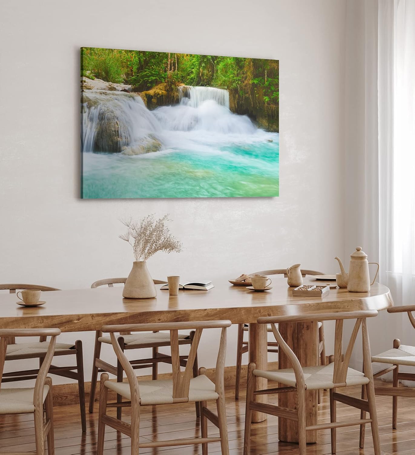 Paul Sinus Wandbild 120x80cm Bach im Dschungel Wasserfall Grün Tropisch Natur