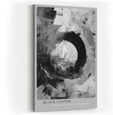 Paul Sinus Wandbild in 40x60cm Black Center – Ausdrucksstarke monochrome Kunst mit dynamischer Kreisform