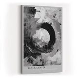 Paul Sinus Wandbild in 40x60cm Black Center – Ausdrucksstarke monochrome Kunst mit dynamischer Kreisform