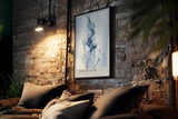 Paul Sinus Kunstdruck 40x60cm Fractal Flow – Geometrische Netzstruktur in fließender Bewegung