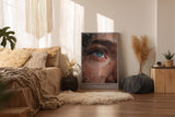 Paul Sinus Wandbild in 40x60cm The Eye of the Current – fesselndes Unterwasser-Augenporträt mit intensiver Farbund Detailwirkung für moderne Raumgestaltung