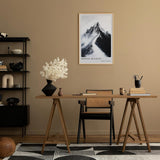 Paul Sinus Leinwandbild 60x90cm Monte Bianco – Majestätische Berglandschaft in monochromer Eleganz mit dramatischer Schneekulisse