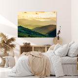 Paul Sinus Wandbild 120x80cm Berglandschaft Berge Gebirge Tannen Natur