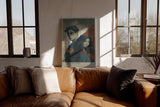 Paul Sinus Wandbild in 40x60cm The Last Hope – Superman und Frau in epischer Pose, moderne Kunst mit starker Symbolik