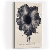 Paul Sinus Wandbild in 40x60cm The Splash Bloom Abstraktes Schwarz-Weiß-Motiv mit explosiver, organischer Form und dynamischen Strukturen