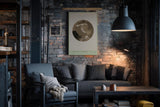 Paul Sinus Wandbild in 40x60cm The Quiet Vortex – Abstraktes Rundmotiv in sanften Sepiaund Brauntönen