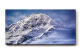 Sinus Art Wandbild 120x80cm Imposanter Schneegipfel unter blauem Himmel mit Licht- und Schattenspiel