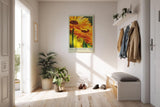 Paul Sinus Kunstdruck 40x60cm Calendula Bloom – leuchtend orange Ringelblumenblüte in Nahaufnahme