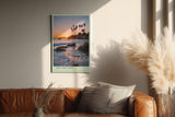 Paul Sinus Wandbild in 40x60cm The Last Light mit malerischem Sonnenuntergang und Palmenküste für stimmungsvolle Wandgestaltung