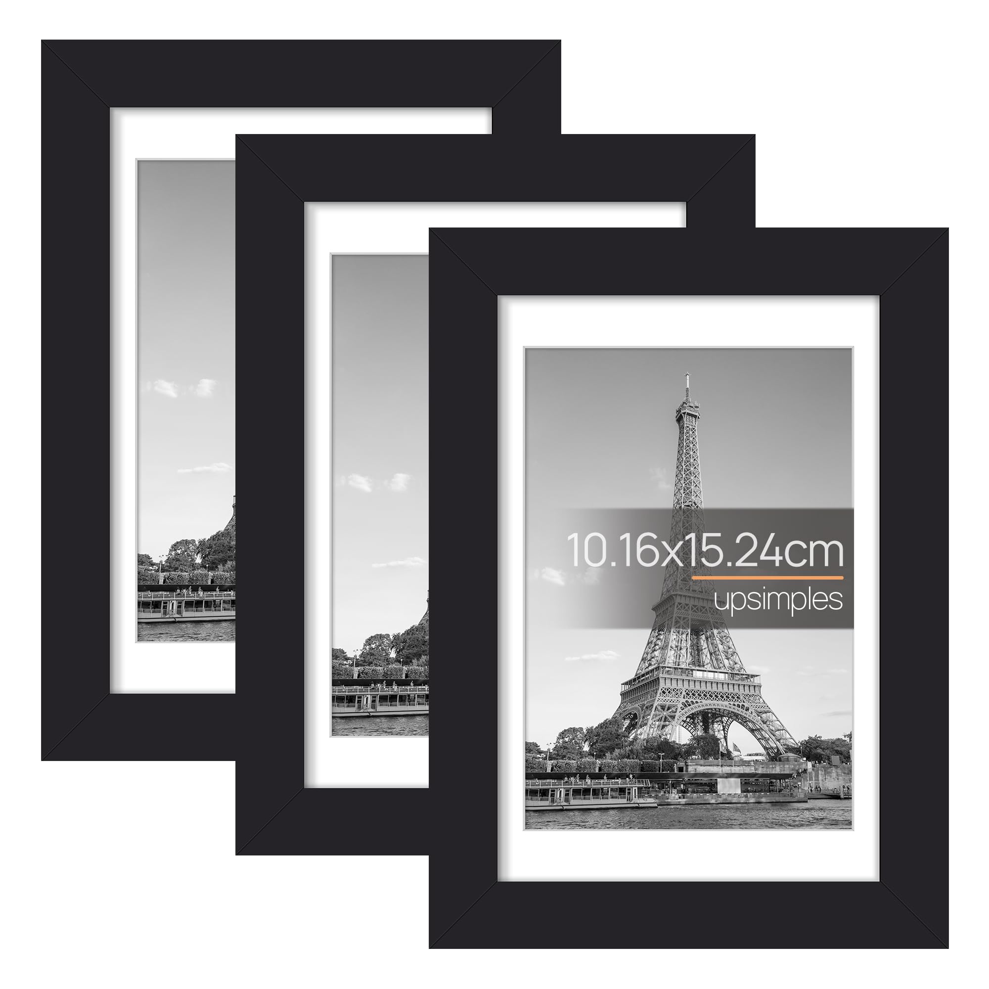 upsimples 3 Pack Bilderrahmen A4 Holz, Picture Frame Holz für Fotos, Bilder, Poster