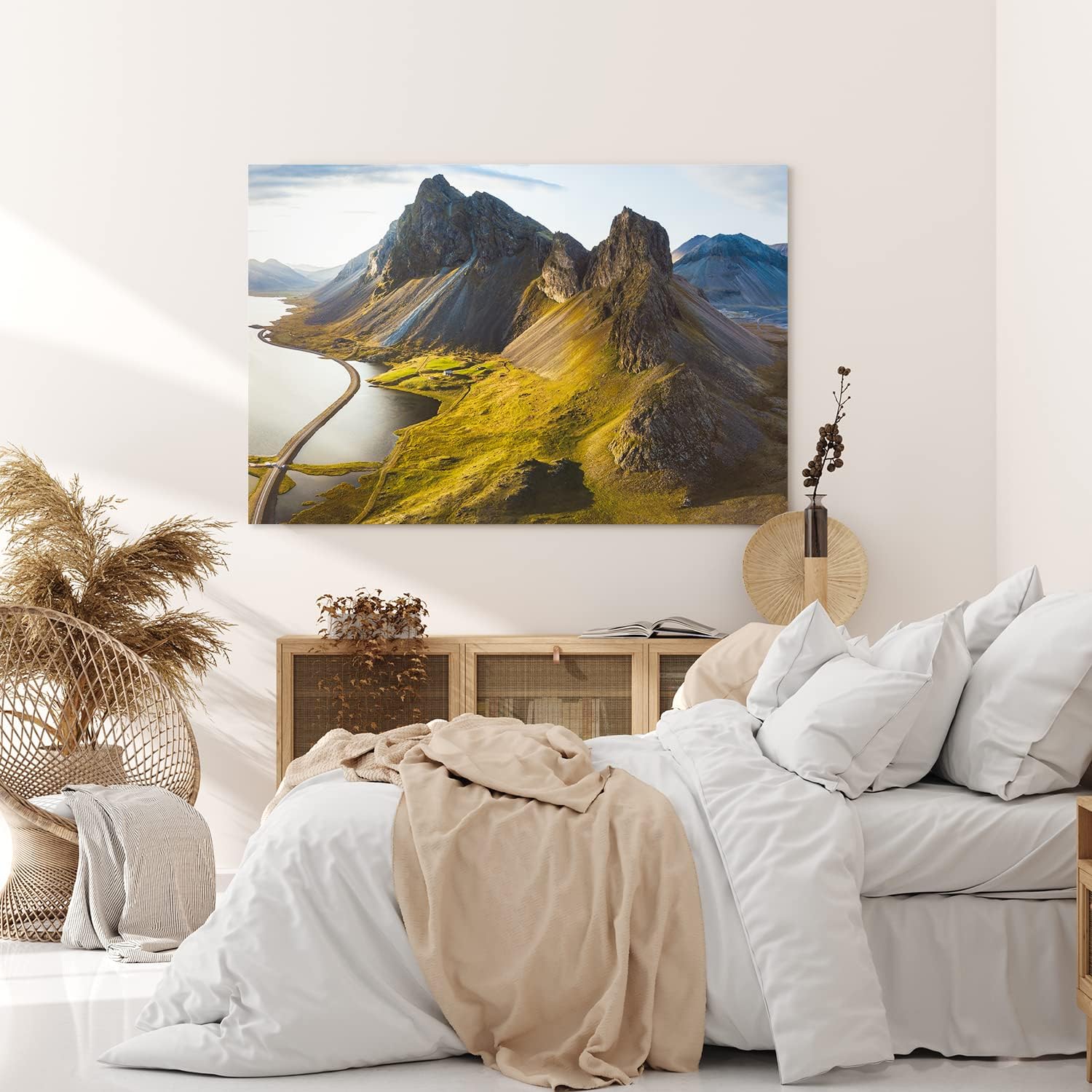 Paul Sinus Wandbild 120x80cm Landschaft in Island Berge Natur Klippen Flüsse Meer