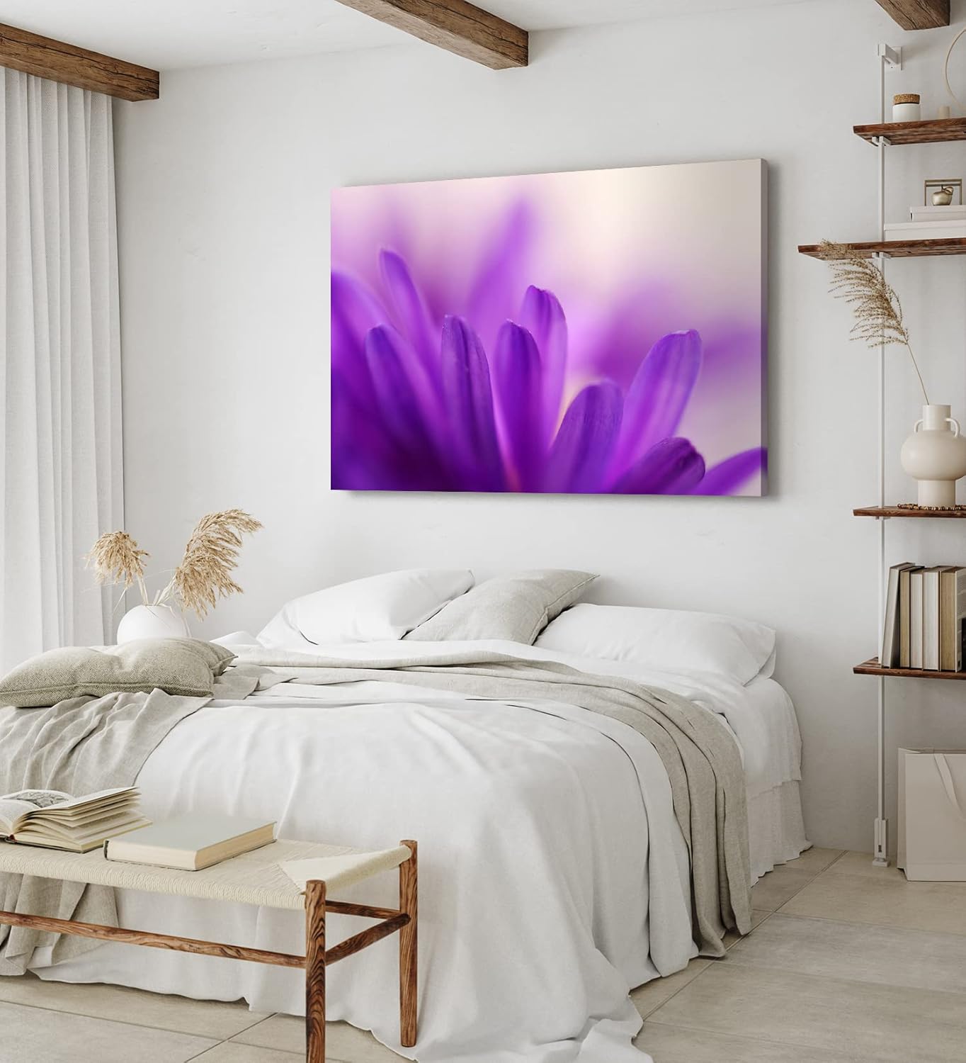 Paul Sinus Wandbild 120x80cm Blumen Blüten Violett Nahaufnahme Makrofotografie Kunstvoll