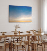 Paul Sinus Wandbild 120x80cm Sonnenuntergang blauer Himmel Wolken Minimal