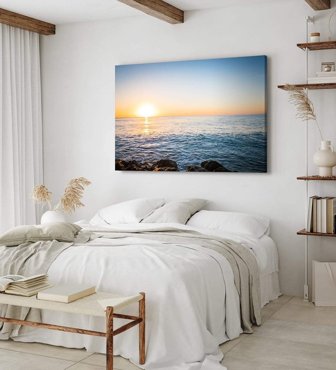 Paul Sinus Wandbild 120x80cm Sonnenuntergang Horizont Ozean Meer Abendröte