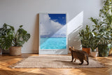 Paul Sinus Kunstdruck 40x60cm Caribbean Sea – türkisblaues Meer unter dramatischem Himmel