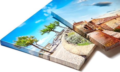 Paul Sinus Foto Fensterbild auf Leinwand viele Größen SOFORT ONLINE Upload eigenes Bild auf Canvas mit Holzrahmen - Wandbild mit Wunschmotiv - Persönliches Kunstdruck personalisiert
