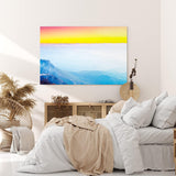 Paul Sinus Wandbild 120x80cm Berge Wolken Himmel Abendröte Blau Kunstvoll