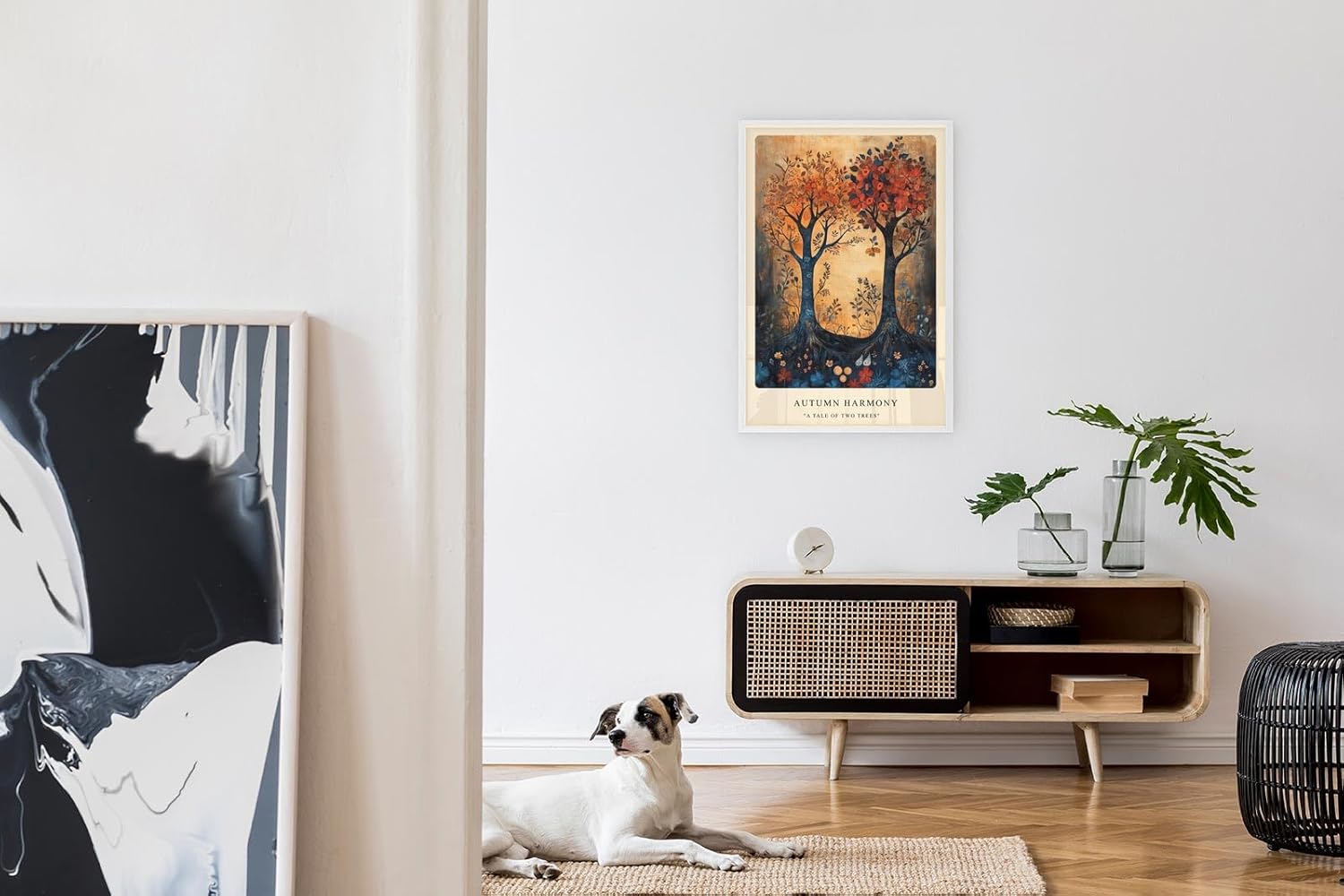 Paul Sinus Leinwandbild 40x60cm Leinwandbild Herbst Bäume Natur Kunst harmonische Farben magische Atmosphäre goldene Herbstpracht stilvolle Dekoration