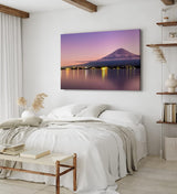 Paul Sinus Wandbild 120x80cm Japan Fuji Berg Vulkan Nachtlichter Küste