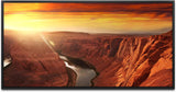 Felsschlucht in Wasser ca. 130x70cm Wandbild inklusive Schattenfugenrahmen schwarz - Panorama Leinwand Bild XXL Format Wandbilder Wohnzimmer Wohnung Deko Kunstdrucke