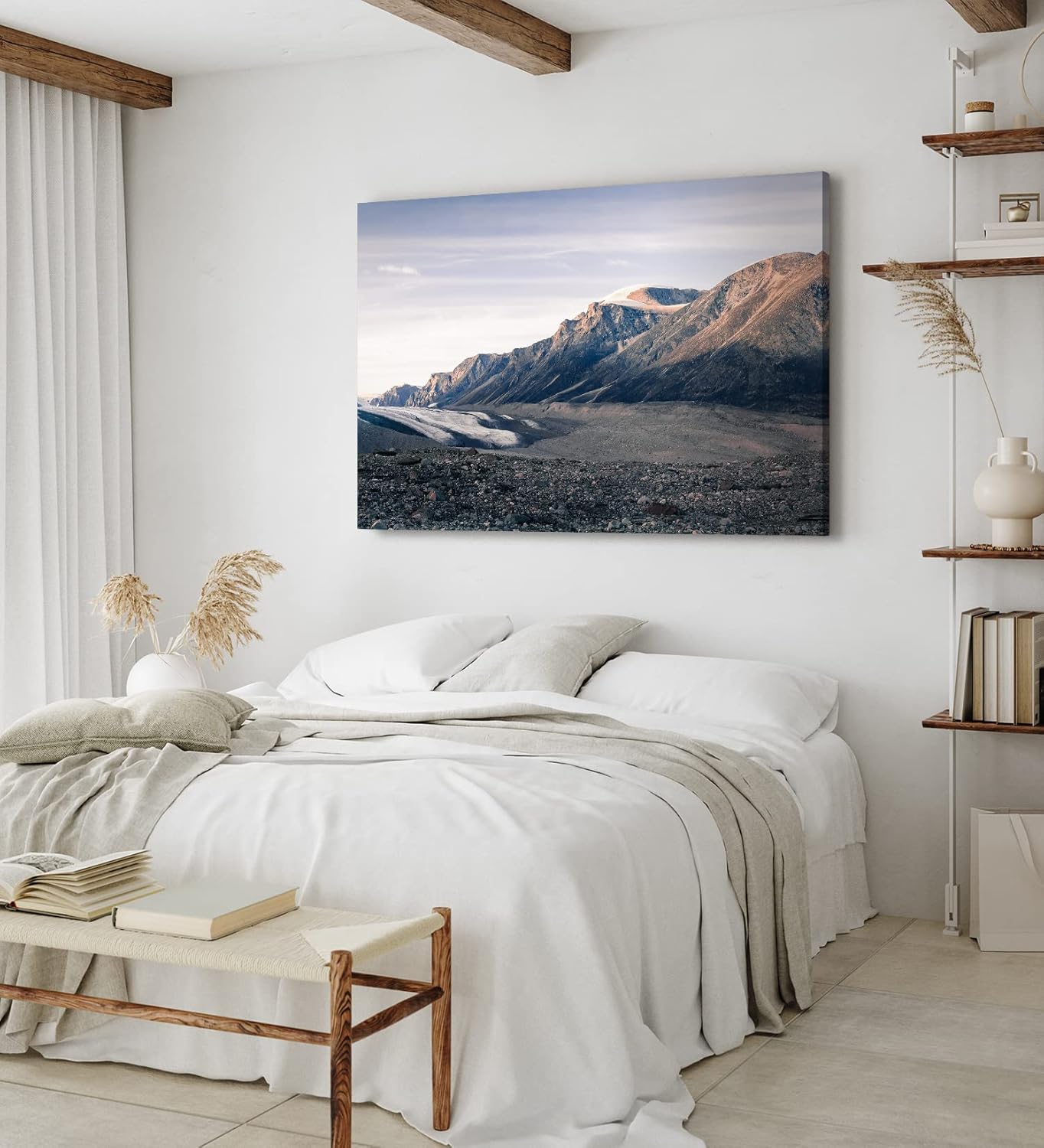 Paul Sinus Wandbild 120x80cm Berge Gebirge Bergkette Himmel Wolken Berglandschaft