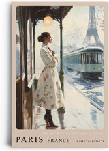 Paul Sinus Leinwandbild 40x60cm Paris – Nostalgie, Liebe, Romantik, Retro, Vintage, Frankreich, Eleganz, Belle Époque, Sehnsucht, Kunst, Stadtleben