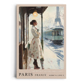 Paul Sinus Leinwandbild 40x60cm Paris – Nostalgie, Liebe, Romantik, Retro, Vintage, Frankreich, Eleganz, Belle Époque, Sehnsucht, Kunst, Stadtleben