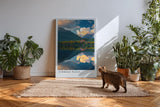 Paul Sinus Kunstdruck 40x60cm Strbske Pleso Slowakei mit Bergsee und Hotel im Licht der Abendwolken
