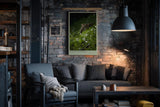Paul Sinus Wandbild in 40x60cm Eye of the Jungle – Leopard im dichten Grün, seitlich aus dem Schatten auftauchend
