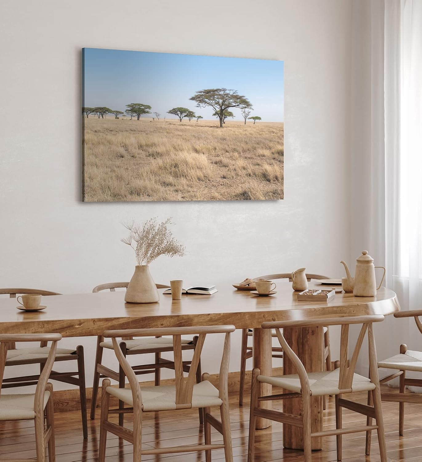 Paul Sinus Wandbild 120x80cm Afrikanische Landschaft Burkea Africana Bäume Steppe