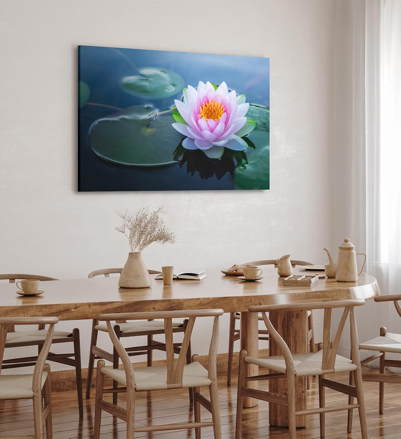 Paul Sinus Wandbild 120x80cm Lotosblume Blume Blüte Kunstvoll Lotos Rosa Wasserblumen