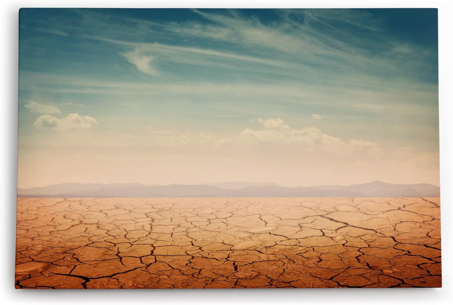 Paul Sinus Wandbild 120x80cm Wüste Berge Horizont Himmel Erde Fotokunst