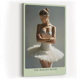 Paul Sinus Wandbild in 40x60cm The Ballet Pause – anmutiges Ballettmotiv in realistischer Malweise für elegante Raumgestaltung