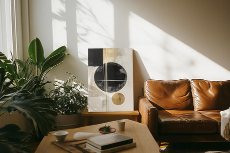 Paul Sinus 60x90cm Wandbild Abstrakte Harmonie – Powerdesign trifft Fokuskunstwerk in moderner Kreis- und Linienkomposition