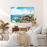Paul Sinus Wandbild 120x80cm Fanad Head Lighthouse Irland Küste Leichtturm Meer
