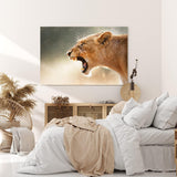 Paul Sinus Wandbild 120x80cm Löwe Löwin Wildnis Raubkatze Fangzähne Afrika