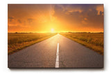 Sinus Art Wandbild 120x80cm Straße führt ins Licht und erzeugt Tiefe und symbolische Weite