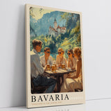 Paul Sinus Leinwandbild 40x60cm Leinwandbild Bavaria Alpenromantik gesellige Eleganz Schloss Neuschwanstein bayerische Kultur Sommeridylle