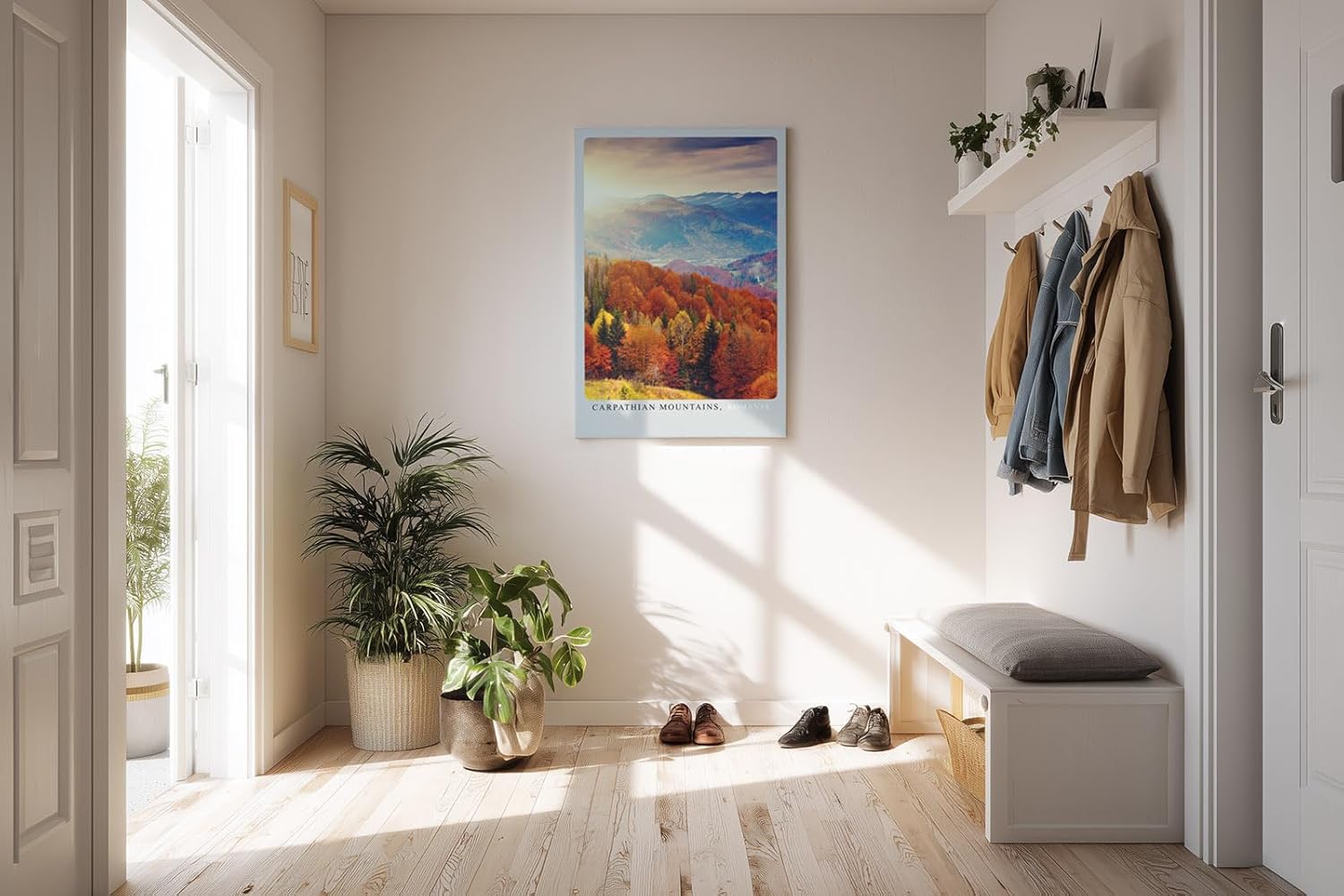 Paul Sinus Kunstdruck 40x60cm Carpathian Mountains im Herbst – Farbenprächtige Waldlandschaft aus Rumänien