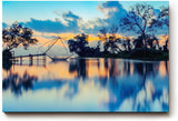 Sinus Art Wandbild 120x80cm Faszinierende Komposition aus Licht, Wasser und Natur im Morgen- oder Abendlicht