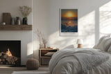 Paul Sinus Leinwandbild 60x90cm Ocean’s Embrace – Faszinierendes Meerespanorama mit sanften Wellen, goldenem Sonnenlicht