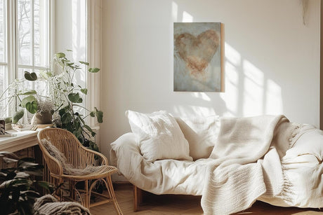 Paul Sinus 60x90cm Wandbild Herz der Stille – Ausdrucksvolle Wandgestaltung mit sanfter Blume