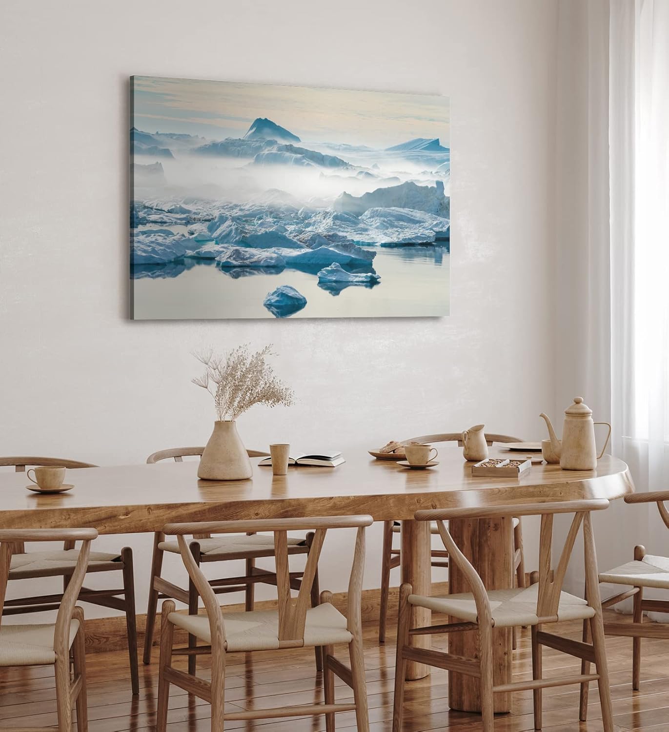 Paul Sinus Wandbild 120x80cm Antarktis Eisberge Meer Schnee Weiß Südpol