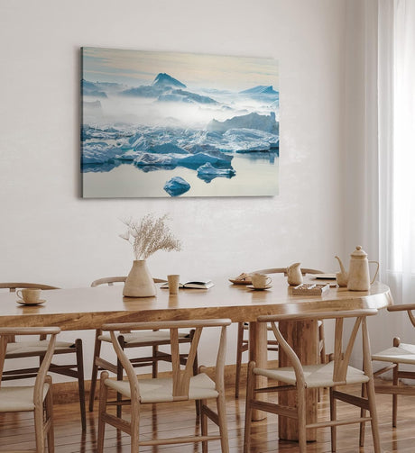 Paul Sinus Wandbild 120x80cm Antarktis Eisberge Meer Schnee Weiß Südpol