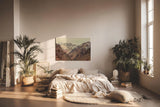 Sinus Art Wandbild 120x80cm Felsige Gebirgsketten mit schneebedeckten Gipfeln in beeindruckender Tiefe