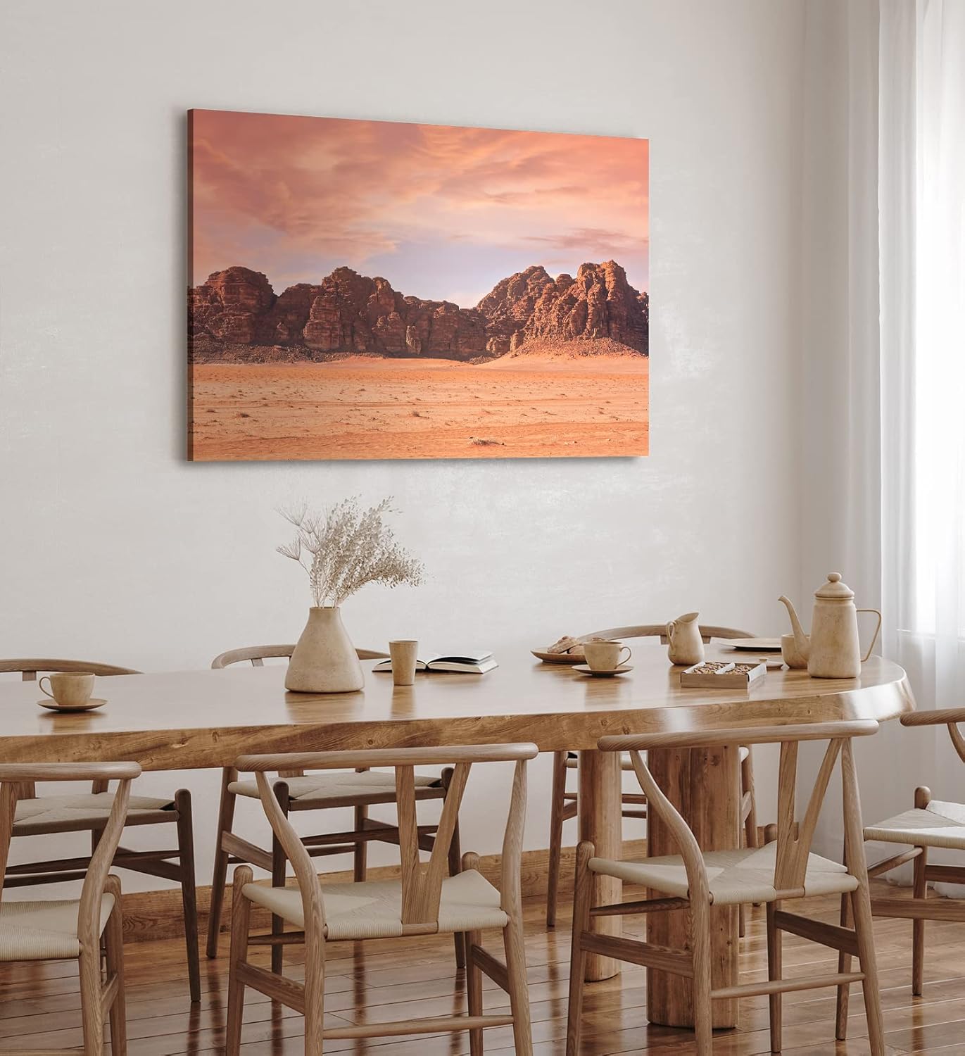 Paul Sinus Wandbild 120x80cm Wadi Rum Jordanien Wüstenlandschaft Berge Jebel Umm Ishrin